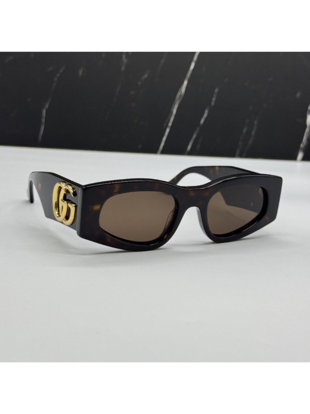 New Gucci Havana Brown Oversized Women Sunglasses GG1754S 002